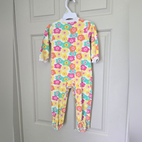 2/$15 Emma Jack Cotton Floral Sleeper Size 24 M - Picture 4 of 4